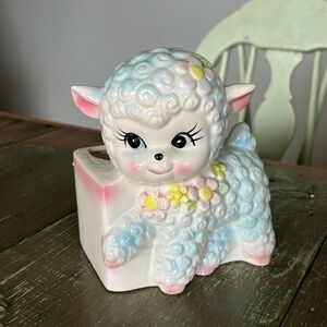 Vintage Ceramic Baby Lamb Planter